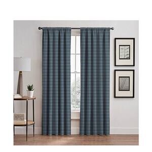 Emerson stripe rod pocket curtains 95" set 2 panels
